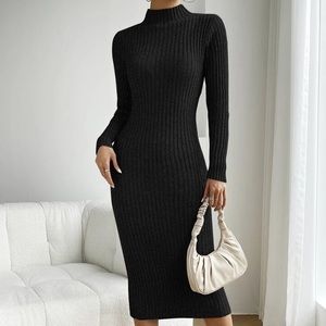 New Mock ribbed dress size M